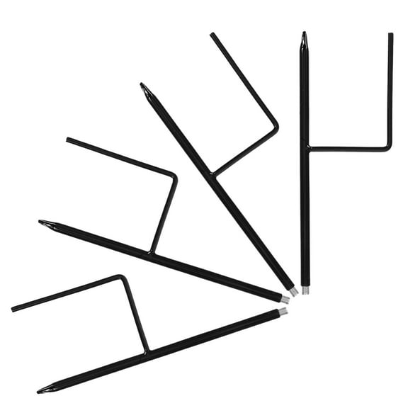 Raindrops 4pcs Short Shepherds Hook Outdoor Black Metal Garden Stake for Bird Feeders