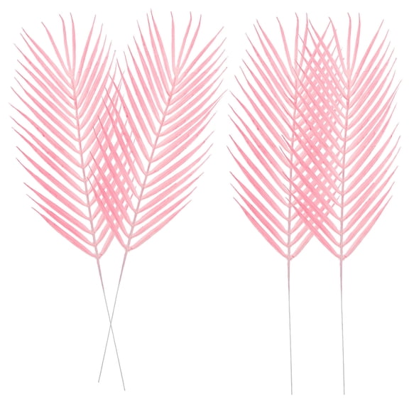 Raindrops Artificial Tropical Leaves Iron Decor Pink 4Pcs