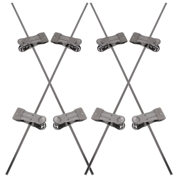 Raindrops Black Metal Pants Clips, Set of 4 Heavy-Duty Space-Saving Hanger Clips for Clothes Racks and Closet Organization