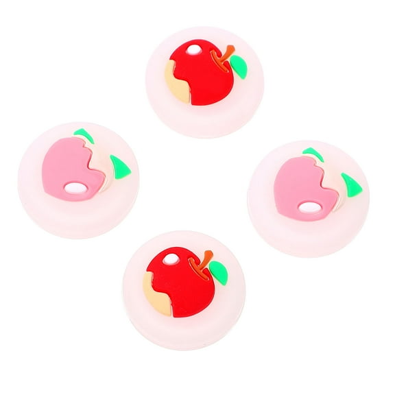 Raindrops 4Pcs Joystick Grip Cover Simple Design Fruit Shaped Silicone Protective Cover for Gamers 1.2x0.7in