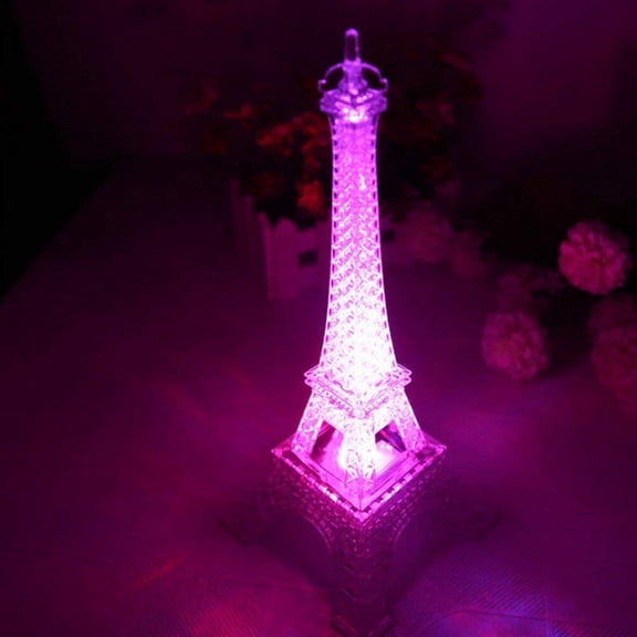 Raindrops 4Pcs White LED Desk Night Light in Eiffel Tower Shape for Ambient Lighting