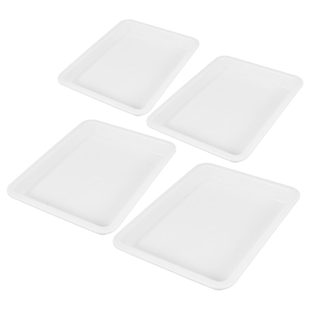 Raindrops 4Pcs Laboratory Trays Multi-Purpose Containment Tray Acid And Alkali Resistant Lab Sample Trays Plastic Serving Trays For Laboratory Use