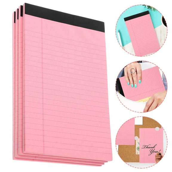 Raindrops 4Pcs Legal Pad for Office Tearable Notebook Memo Pad Multi-function Notebook Office Supplies