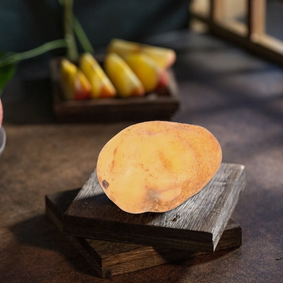 Raindrops 4Pcs Lifelike Artificial Potato Decoration Foam Fake Vegetable Model for Photography and Display