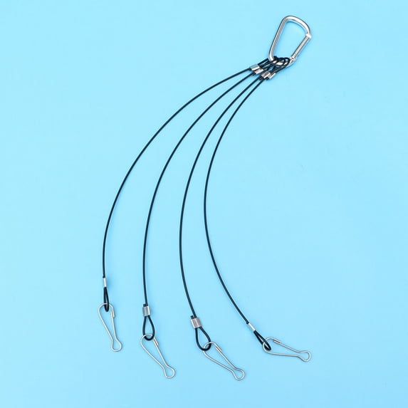 Raindrops 4Pcs Wire Rope Hook for Garden Wire for Climbing Plants Black Steel for Plant Grow Light