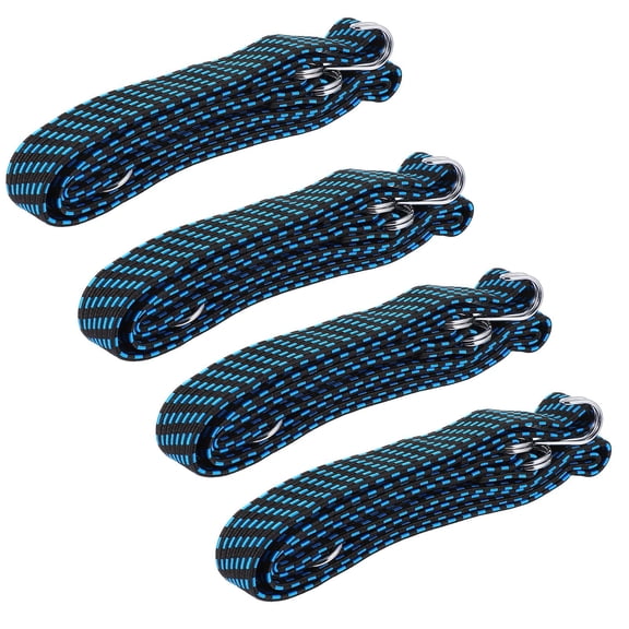 Raindrops 4Pcs Load Straps Latex Wire Galvanized Hook For Transportation And Outdoor Use 78.60X1.18X0.12in