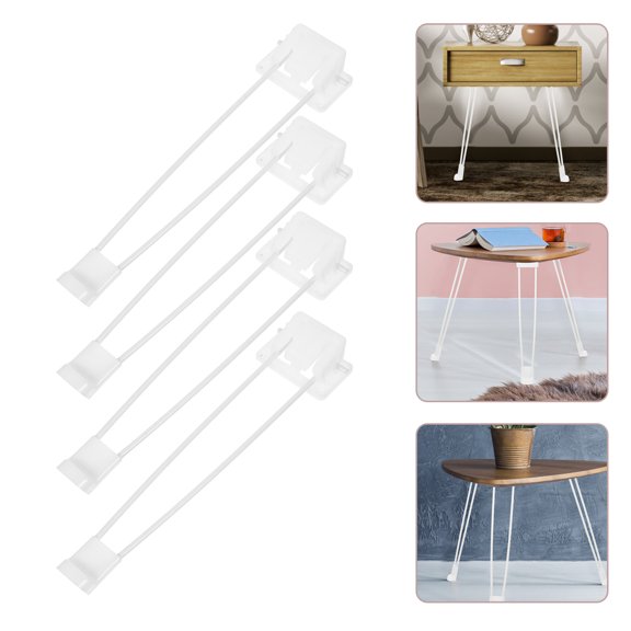 Raindrops Set of 4 Modern Metal Table Legs for Folding Tables, 11.99 x 2.95 x 1.38 Inch Support