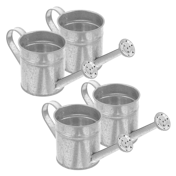 Raindrops 4-Pack Mini Galvanized Metal Buckets for Floral Arrangements, Rustic Farmhouse Decor, Water Spray Pot Style Containers
