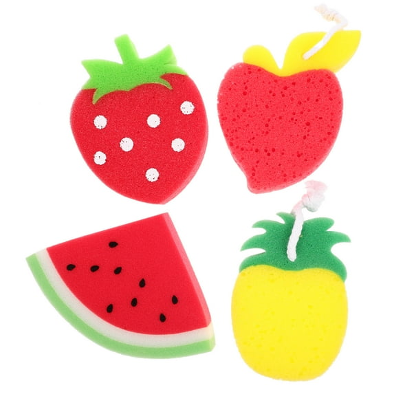 Raindrops 4Pcs Multipurpose Kitchen Sponge Cute Dish Washing Scrubber Assorted Color