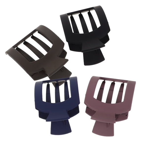 Raindrops 4Pcs Non Slip Matte Large Square Hair Claw Clips Shark Jaw Clip for Home and Work
