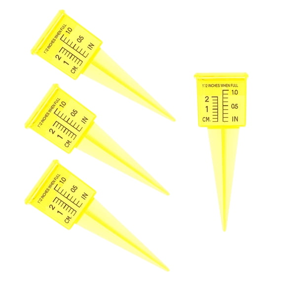 Raindrops 4Pcs Wide Mouth Plastic Rain Meter for Precise Outdoor Rainfall Measurement