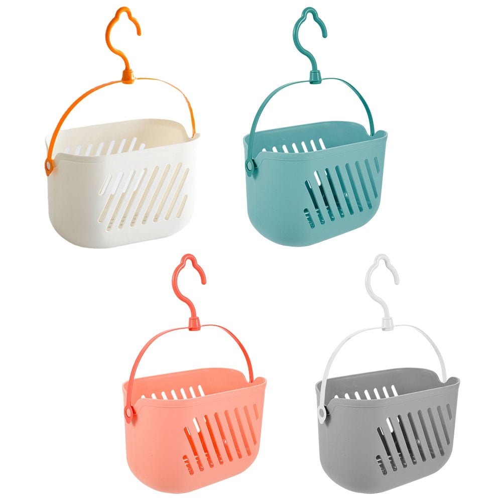 FOMIYES 4-Pack Plastic Wall Baskets for Toy Storage, Bathroom Organizer, Multifunctional Storage Solution