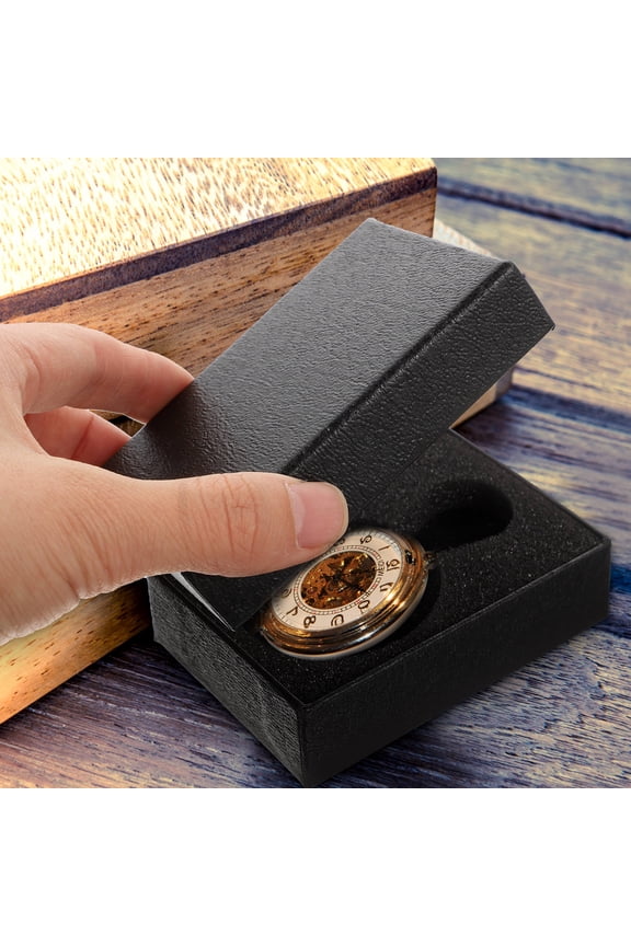 Watch Storage Case Black 4Pcs 3.5x2.6x1.1In