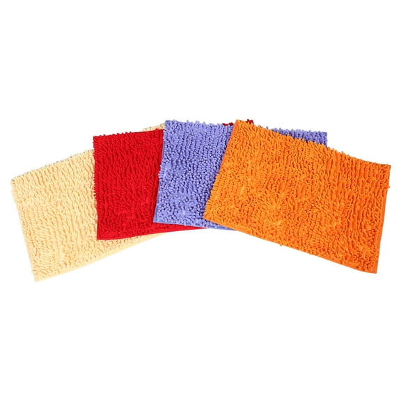 Raindrops 4Pcs Washable Reusable Chenille Pet Pads for Large Guinea Pig Training