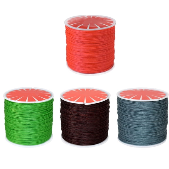 Raindrops 4Pcs Round Wax Line Assorted Color Sewing Wax Thread for Craft DIY Durable and Tough Stitching Cord