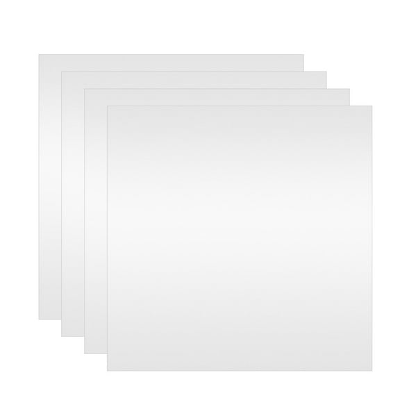 Raindrops Self Adhesive Mirror Wall Stickers Silver 4Pcs Gym