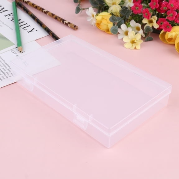 Raindrops 4Pcs Simple Design Pen Storage Container for Students 7.1X4.3X1.2in