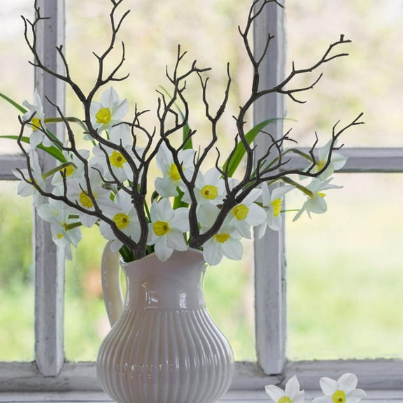 Raindrops 4Pcs Simulation Branches Black Color for DIY 13.0in 6.7in 1.6in Realistic Look