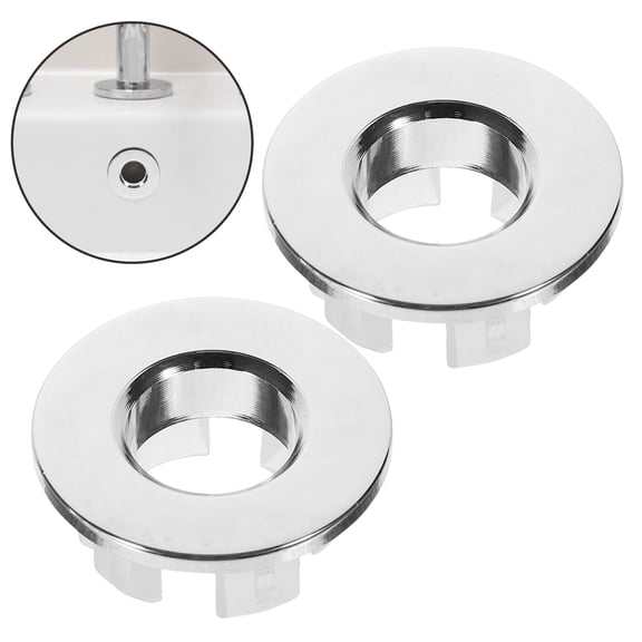 Raindrops 4Pcs Round Sink Overflow Caps Copper Material for Bathroom Sinks