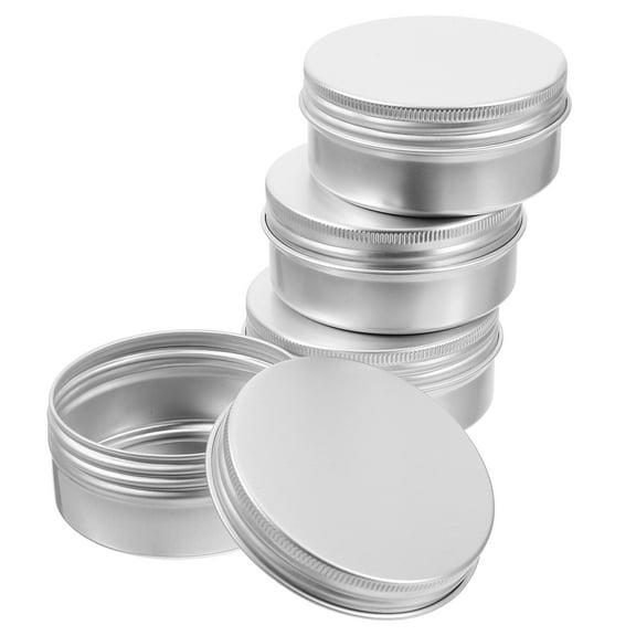 Raindrops 4-Pack Refillable Aluminum Storage Jars for Home Organization, Kitchen, Pantry, and Easy Storage Solutions