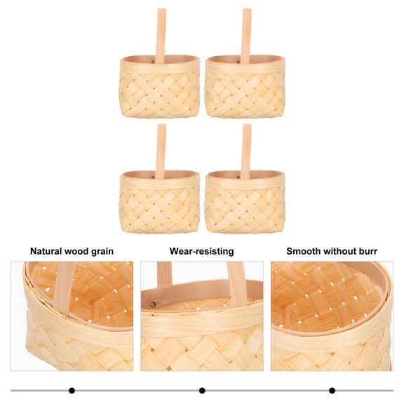 Raindrops Garden Woven Baskets Synthetic Material 4Pcs