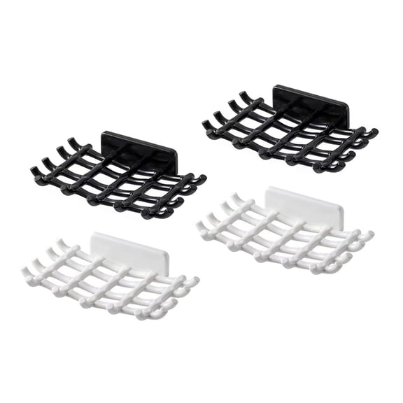 Raindrops 4Pcs Soap Holders Grid Draining Waterproof Hanging Storage for Soap Dishes