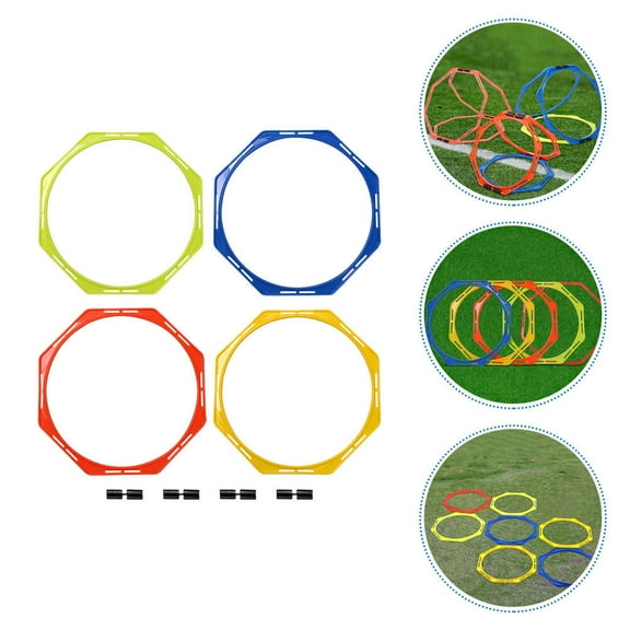 Raindrops 4Pcs Soccer Accessories Green Agility Rings for Speed and Agility Training