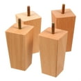 thumbnail image 1 of Raindrops 4Pcs Solid Wood Table Chair Feet Replacement Furniture Legs Coffee Table Feet, 1 of 8