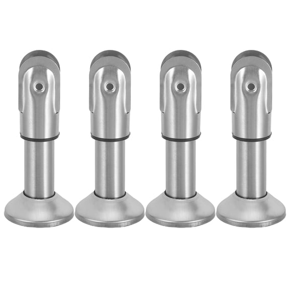 FOMIYES 4-Pack Stainless Steel Mounting Brackets for Secure Toilet Partition & Urinal Divider Installation Hardware Kit