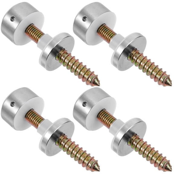 Raindrops 4Pcs Stainless Steel Glass Standoffs with 5mm Gap for Staircase Balcony Railing Hardware 11.8X3.7X3.7in