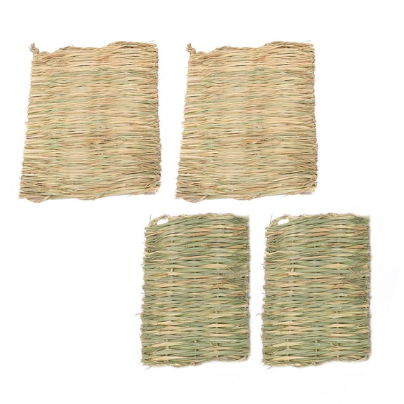 Raindrops 4Pcs Straw Hamster Cushion Made from Natural Material for Small Pets