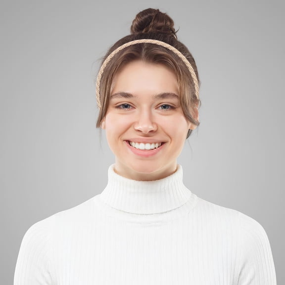 Raindrops 4Pcs Plush Face Wash Headband Set Assorted Colors Soft Comfortable Knit