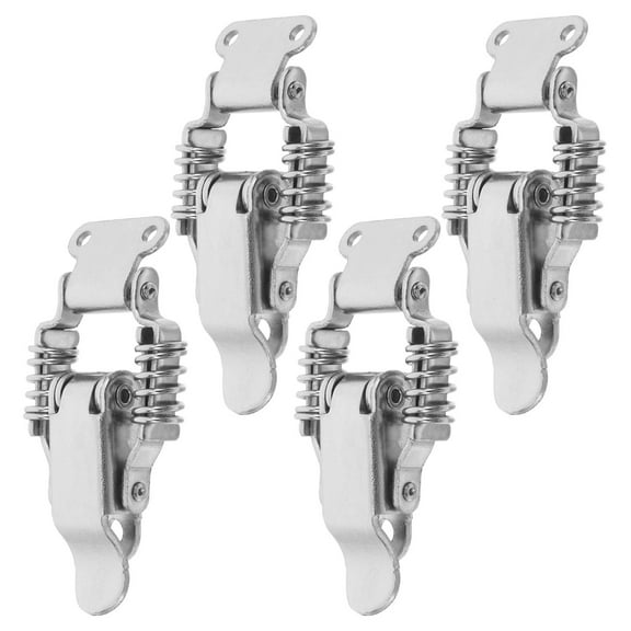 Raindrops 4Pcs Toggle Clamp Latch Iron for Rv Hanging Cabinet Secure Locking Shock Absorption Silver 2.8*1.4*0.5in