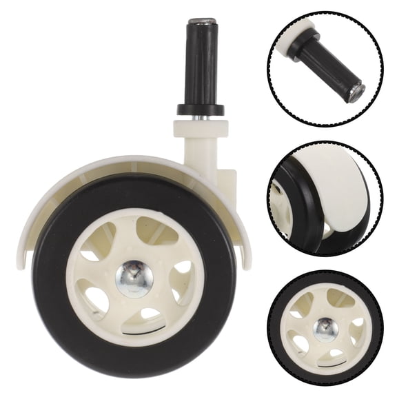 Raindrops 4Pcs Double Wheels for Walker Silent Swivel Casters Durable Plastic Replacement Parts