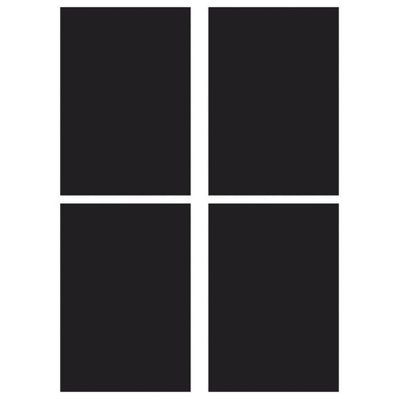 Raindrops Black Magnetic Rubber Sheets 4-Pack - Flexible Magnetic Sticker Sheets for Crafts, Projects, and Home Organization