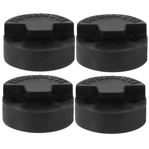 FOMIYES 4Pcs Black Rubber Violin Practice Mute Noise Reducer Quiet Muting Tool for Silent Performance