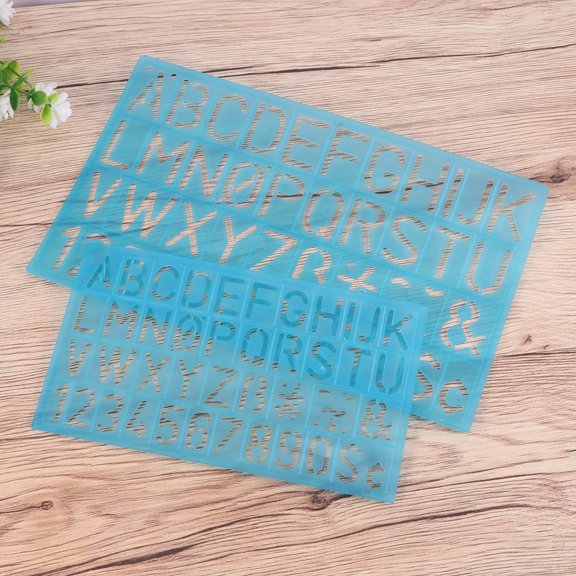 Raindrops 4Pcs Washable Drawing Templates for Painting with Letters Numbers and Symbols