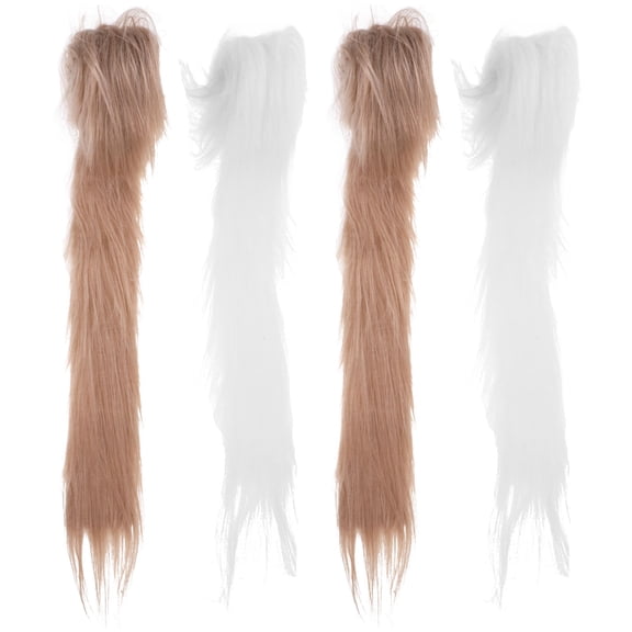 Raindrops 4-Pack White Faux Ribbon for Winter Crafts, Holiday Decorations, Projects and Event Styling Accents
