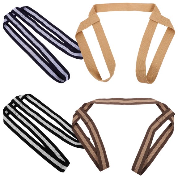 Raindrops Yoga Carrying Strap Khaki Polyester Cotton 4Pcs 59.1*1.5*0.1In