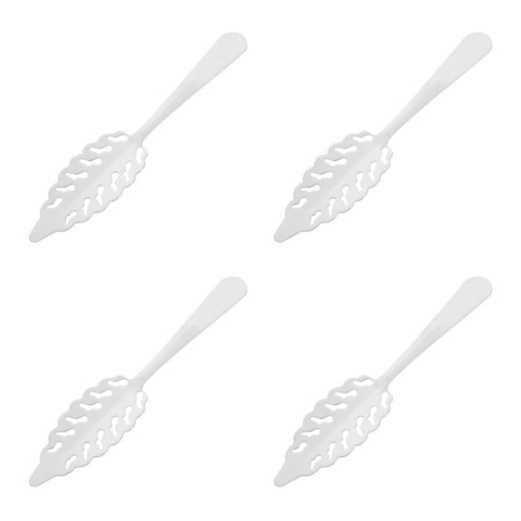 Raindrops Stainless Steel Absinthe Spoon Set, 4 Pieces, Elegant Design, Barware Accessory