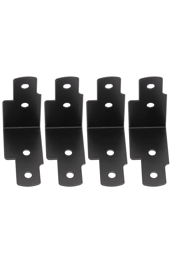 4pcs Antique Iron Vintage Luggage Case Jewelry Box Corner Brackets Decorative Furniture Decoration Wood Case Feet Leg Corner Protector Black