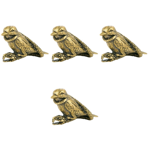 Raindrops 4pcs Brass Snake Tangled Bird Shape Figurine Home Decor Statue Miniature Animal-shape Sculpture