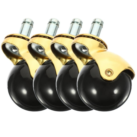 Raindrops 4pcs Caster Wheels Heavy Duty Golden PP Easy Installation Universal Design for Coffee Tables