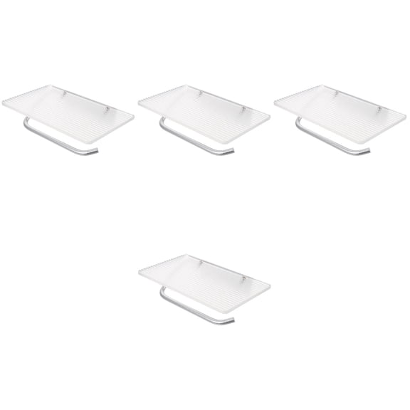 Raindrops 4pcs Bathroom Toilet Paper Roll Holder Wall-mounted Toilet Paper Bracket With Shelf