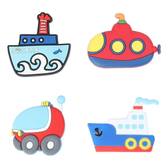 Raindrops 4pcs Creative Refrigerator Sticker Silicone Square Decoration Assorted Color Office Use