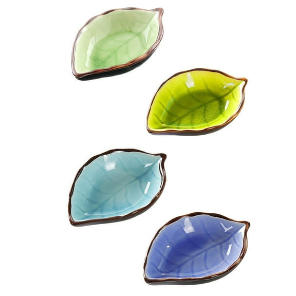 Raindrops 4pcs Creative Sauce Dishes Small Plates Kitchen Tableware (Mixed Color)