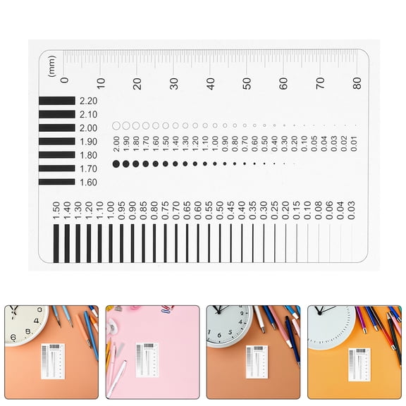Raindrops 4-Piece Transparent Plastic Sewing Ruler Set with High Precision and Defect Comparison Card for Accurate Measurements