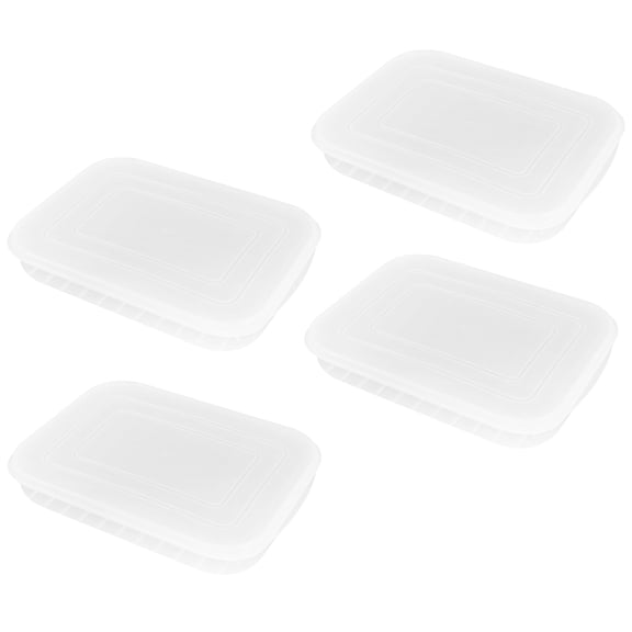 Raindrops 4pcs  Food Storage Box Transparent Bacon Saver Refrigerator Fruit Cold Meat Preservation Box