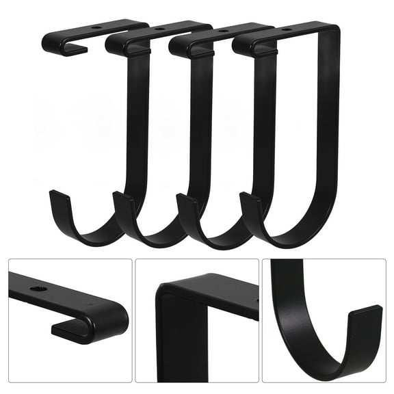 Raindrops 4pcs Garage Hooks For Ceiling Wall Storage Shelving Flat Hook Heavy Duty Hanging Bike Flat Hooks Overhead Garage Hanger For Bathroom Living Room Kitchen Black