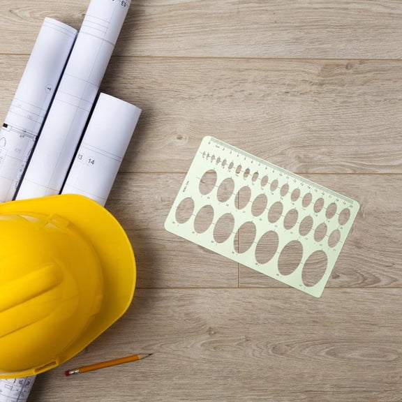 Raindrops 4pcs Geometric Drawings Templates Stencils Plastic Measuring Template Rulers for Drafting